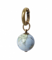 antique victorian enamel porcelain world globe charm