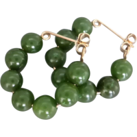 nephrite jade hoop earrings
