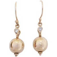 rose gold ball earrings