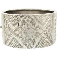 victorian aesthetic sterling silver bangle