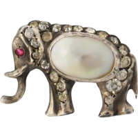 victorian elephant brooch