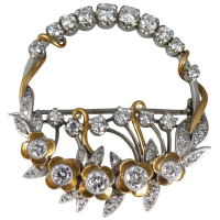 vintage_diamond_floral_wreath_brooch_10