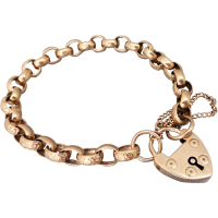 antique-rose-gold-belcher-padlock-bracelet