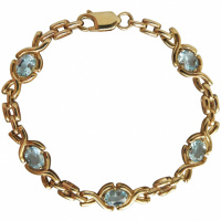 estate-9ct-yellow-gold-aquamarine-bracelet