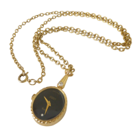 Vintage Swiss County Gold Plated Manual Wind Pendant Watch