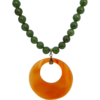 nephrite jade carnelian pendant necklace